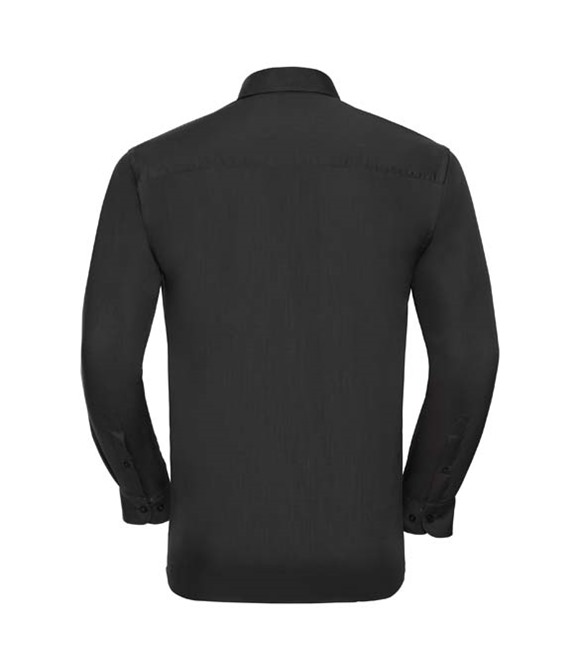 Long sleeve polycotton easycare poplin shirt