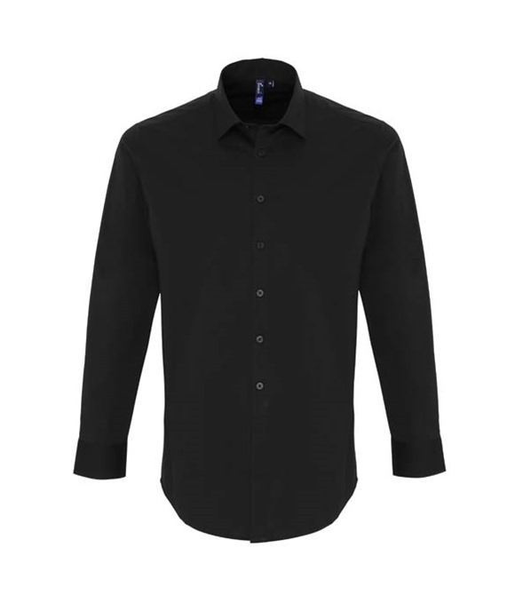 Premier Stretch fit cotton poplin long sleeve shirt