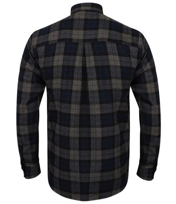 SF Brushed check casual shirt with button-down collar