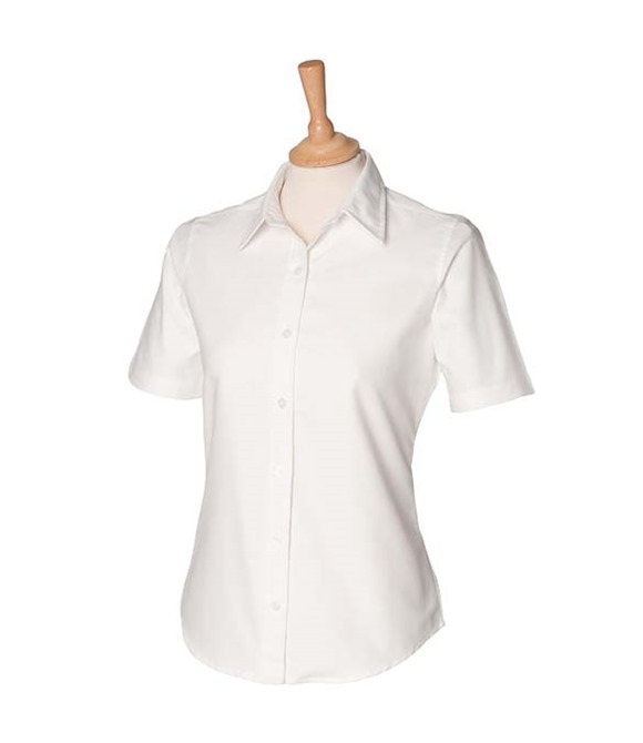 Henbury Women's short sleeve classic Oxford shirt