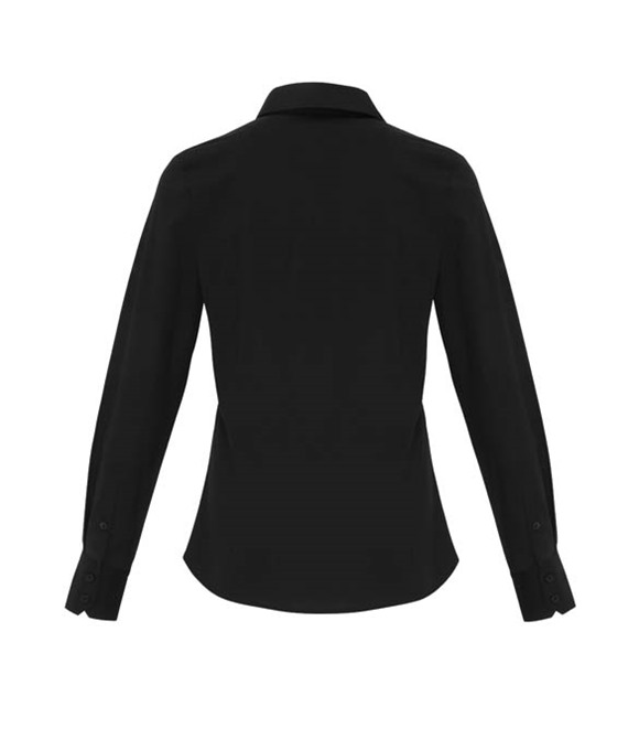 Women's stretch fit cotton poplin long sleeve blouse