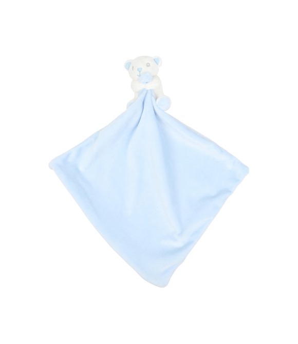 Baby animal comforter with rattle