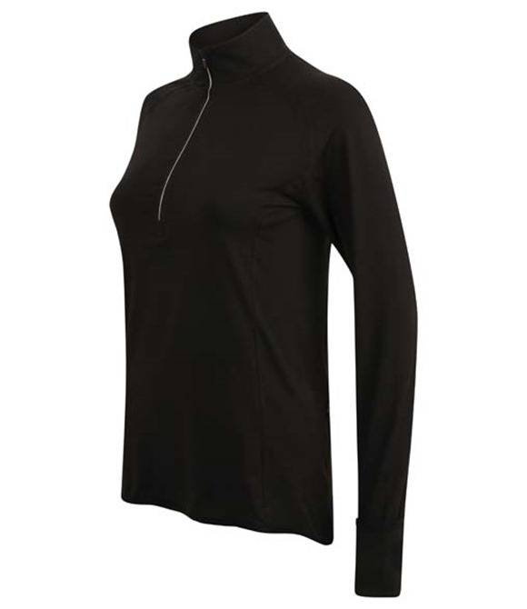 Tombo Women's long-sleeved ¼ zip top