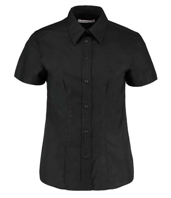 Kustom Kit Women's workplace Oxford blouse short-sleeved (tailored fit)
