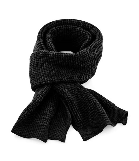 Beechfield Classic waffle knit scarf
