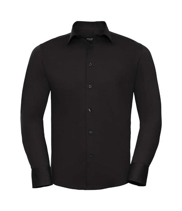 Long sleeve easycare fitted shirt