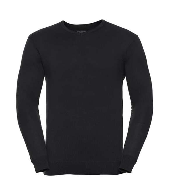 Russell Collection V-neck knitted sweater