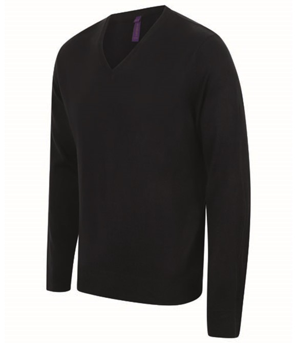 Henbury 12 gauge v-neck jumper