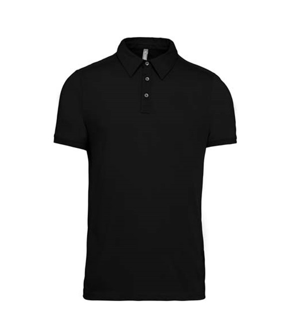 Jersey knit polo shirt
