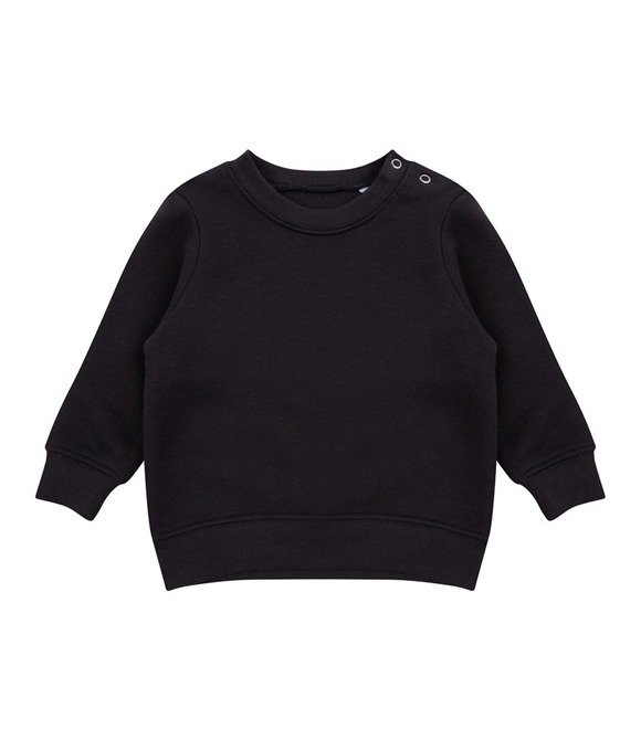 Crew neck sweatshirt with shoulder poppers
