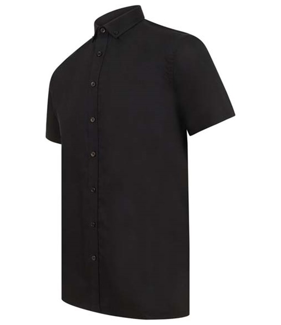 Henbury Modern short sleeve Oxford shirt