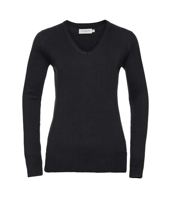 Russell Collection Women's v-neck knitted sweater