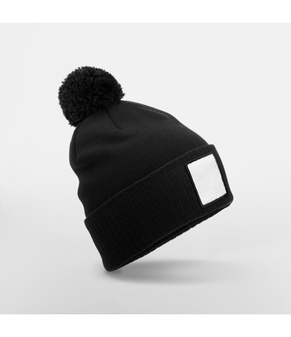Beechfield Appliqu� patch pom beanie