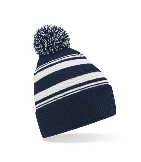 Striped fan beanie
