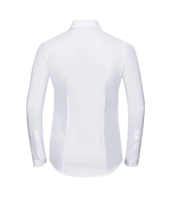 Women's long sleeve herringbone shirt