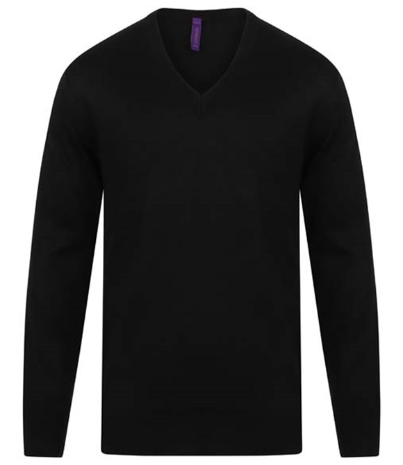 Cashmere touch acrylic v-neck jumper