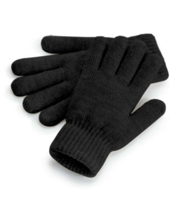 Cosy ribbed-cuff gloves