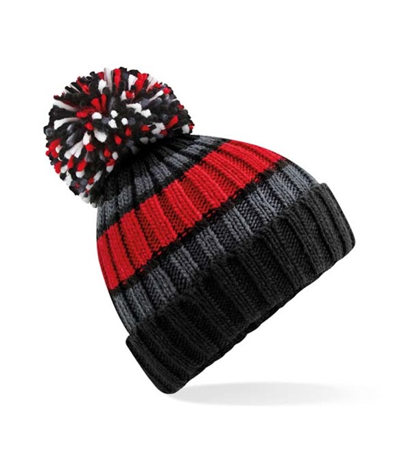 Beechfield Hygge striped beanie