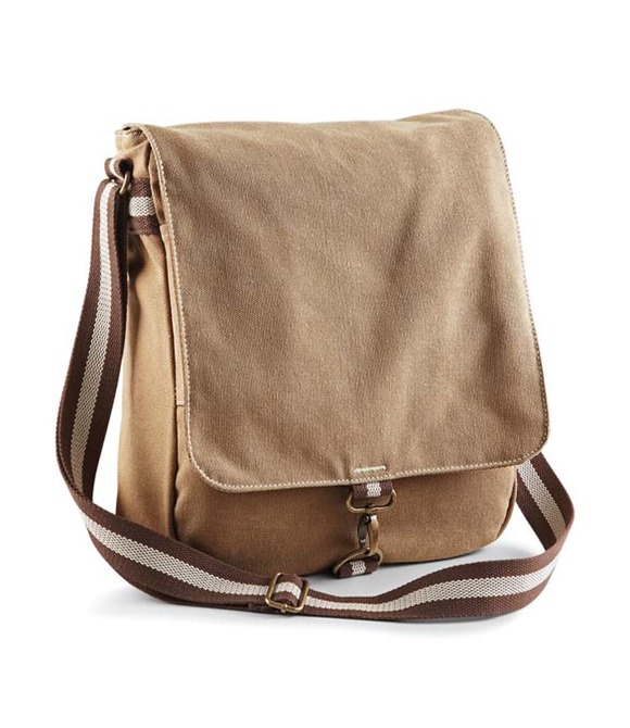 Quadra Vintage canvas messenger