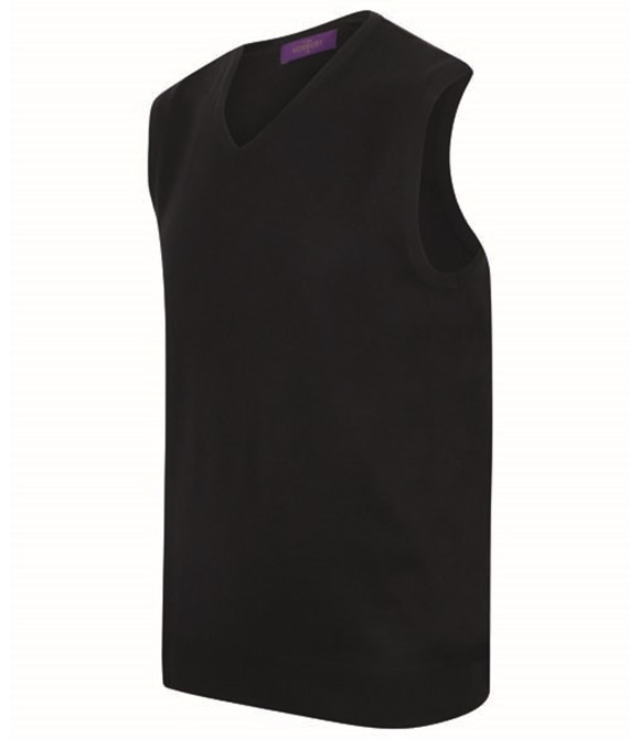 Henbury Sleeveless v-neck jumper