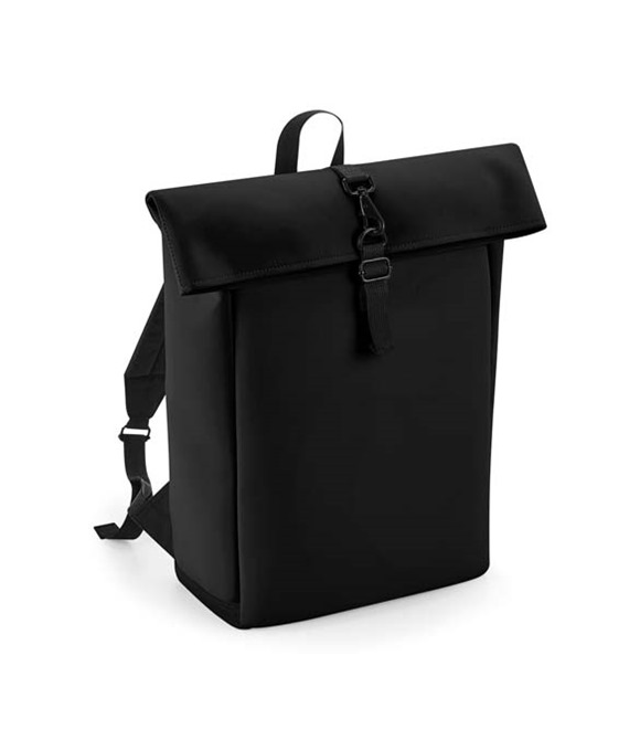 BagBase Matte PU rolltop backpack