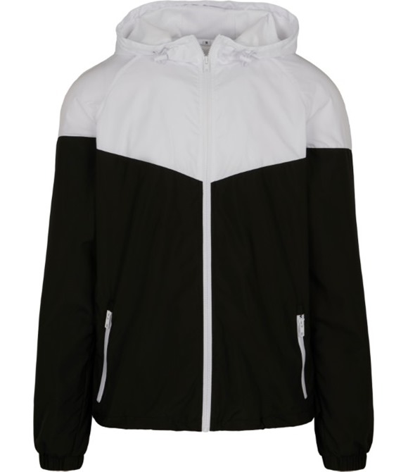 Build Your Brand Two-tone tech windrunner jacket