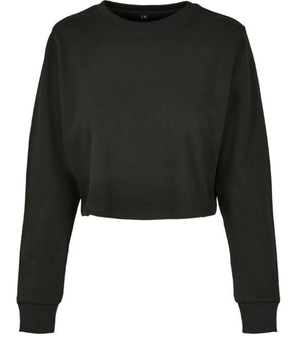 Build Your Brand Women�s terry cropped crew