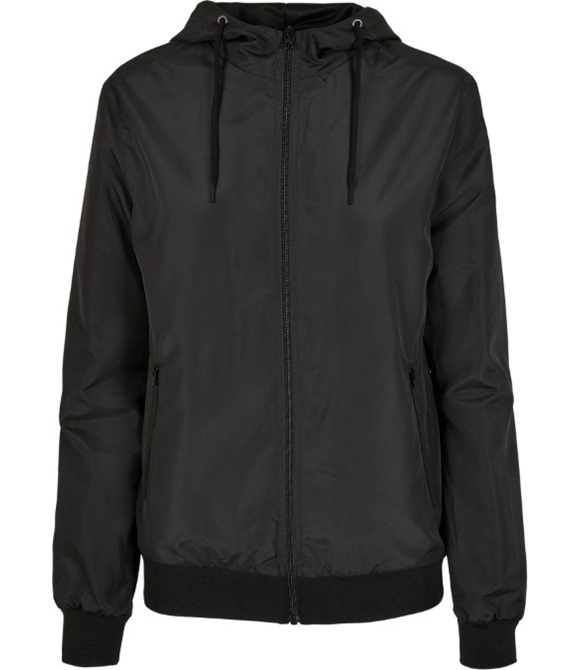 Build Your Brand Women's recycled windrunner