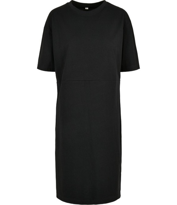 Build Your Brand Women's organic oversizes slit tee dress