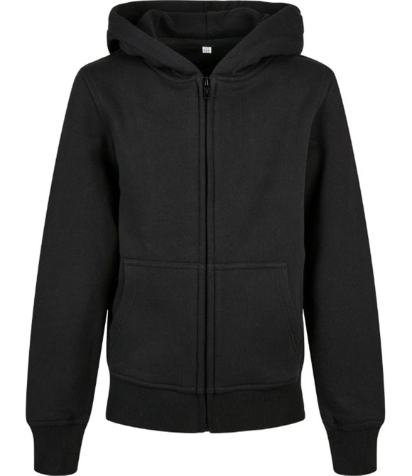 Build Your Brand Organic kids basic zip hoodie
