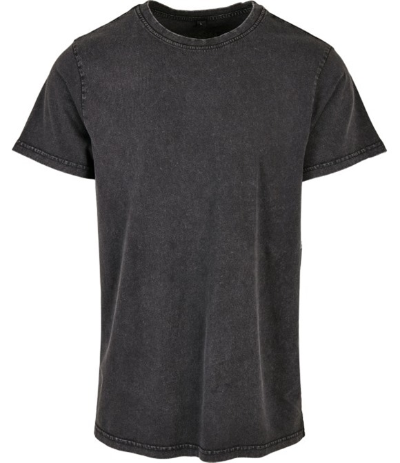Acid washed round neck tee