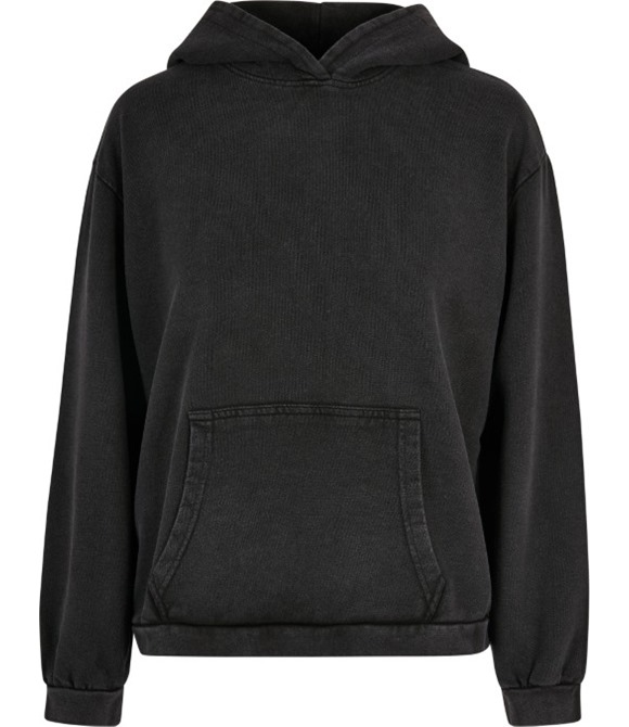 Build Your Brand Women's acid washed oversized hoodie