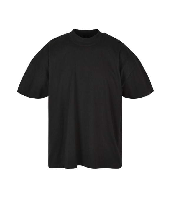 Build Your Brand Oversized mock neck tee