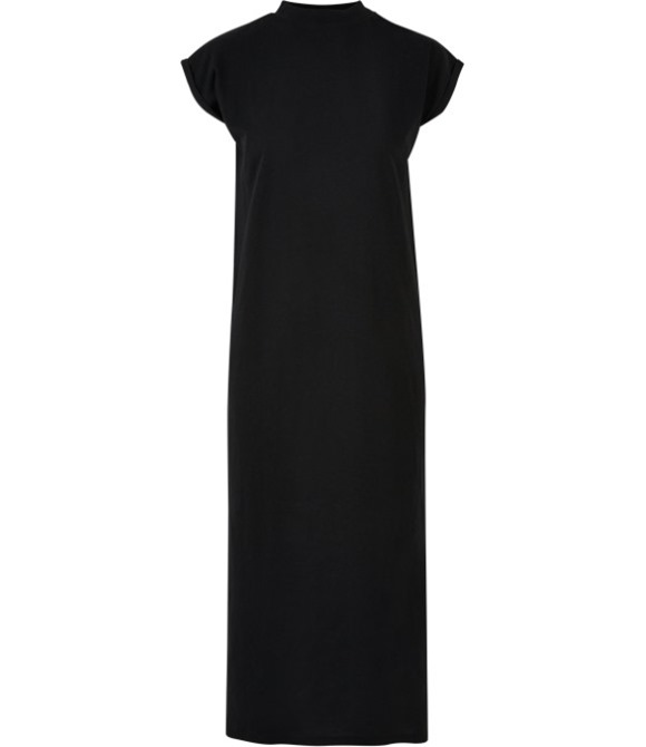 Women�s long extended shoulder dress