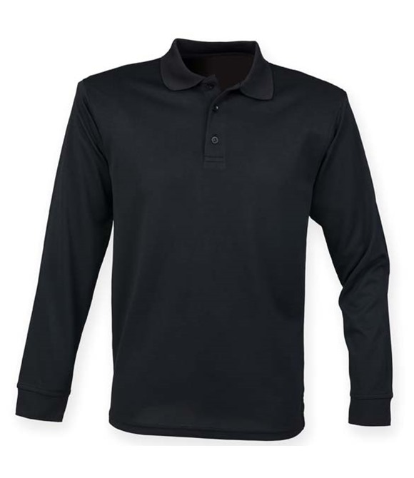 Henbury Long sleeve Coolplus® polo shirt