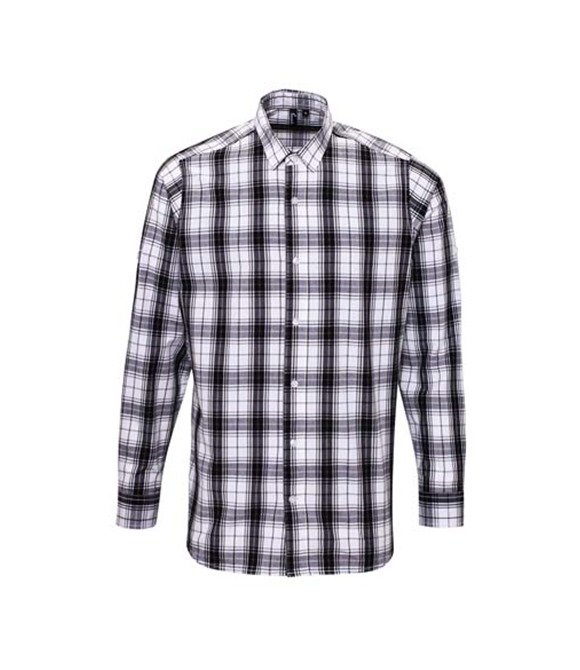 Premier Ginmill check cotton long sleeve shirt