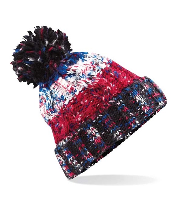 Beechfield Corkscrew pom pom beanie