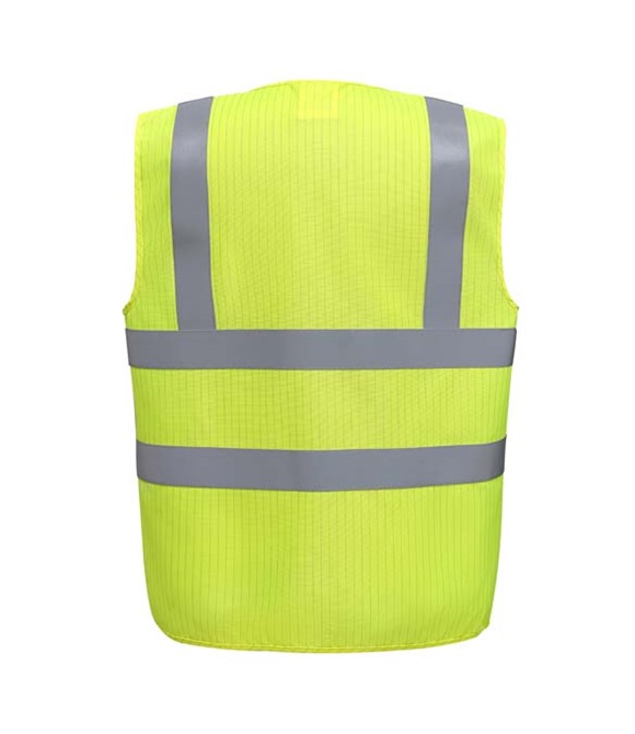 Hi-vis flame-retardant anti-static waistcoat (HVW100ASFR)