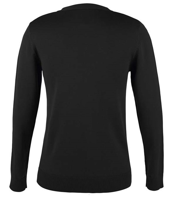 Ladies Golden Cotton Acrylic V Neck Cardigan