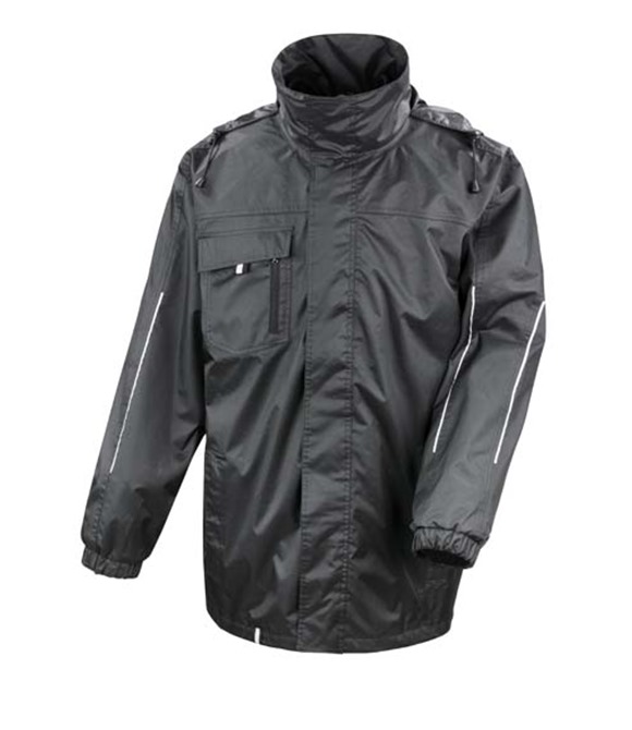 Printable 3-in-1 transit jacket with softshell inner