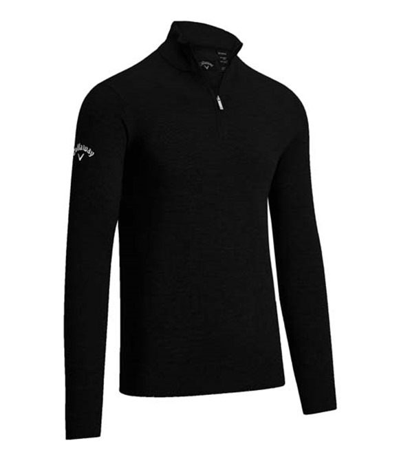 Ribbed ¼ zip Merino sweater