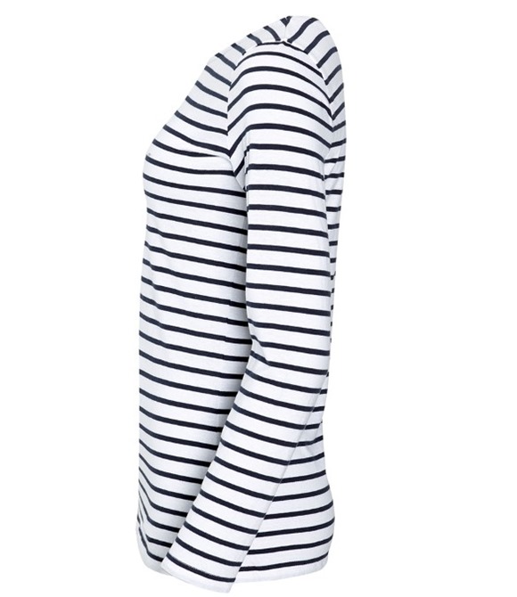 Ladies Marine Long Sleeve Striped T-Shirt