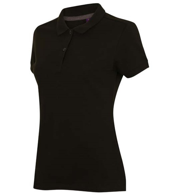 Women's micro-fine piqué polo shirt