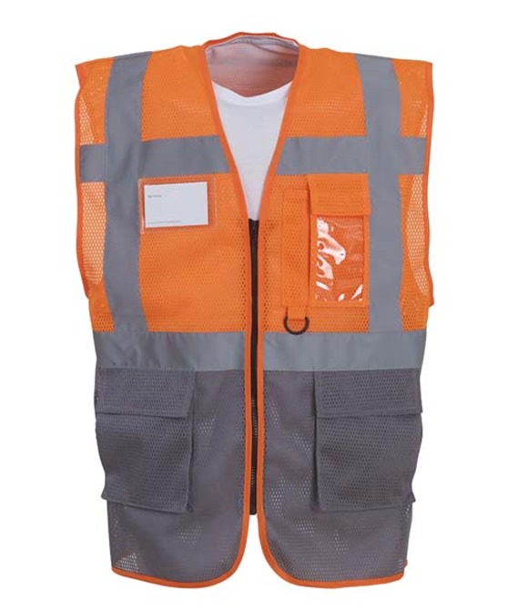 Hi-vis top cool open-mesh executive waistcoat (HVW820)