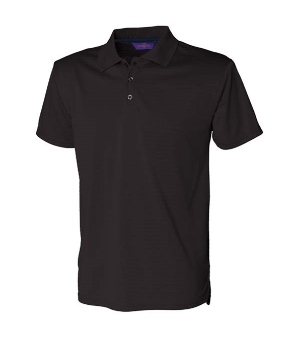 Henbury Cooltouch® textured stripe polo