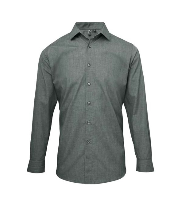 Premier Poplin cross-dye roll sleeve shirt