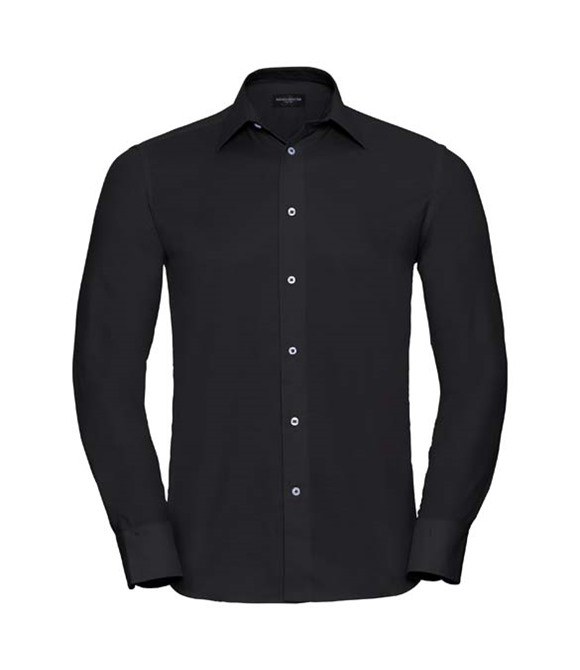 Russell Collection Long sleeve easycare tailored Oxford shirt