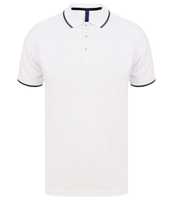 Henbury HiCool® tipped polo shirt