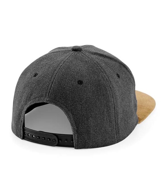 Suede peak snapback