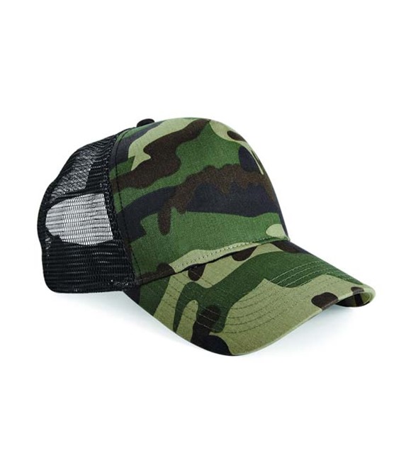 Beechfield Camo snapback trucker